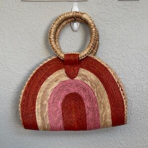 Handcrafted Multicolor Straw Tote Bag